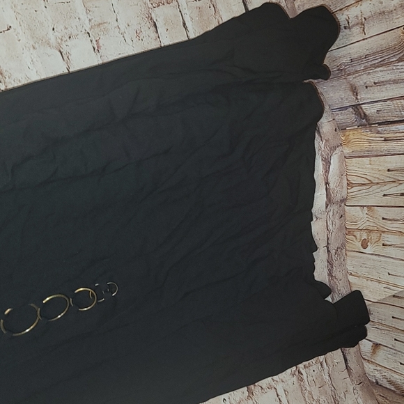 black Entro low cut tunic top sz small - Picture 6 of 6